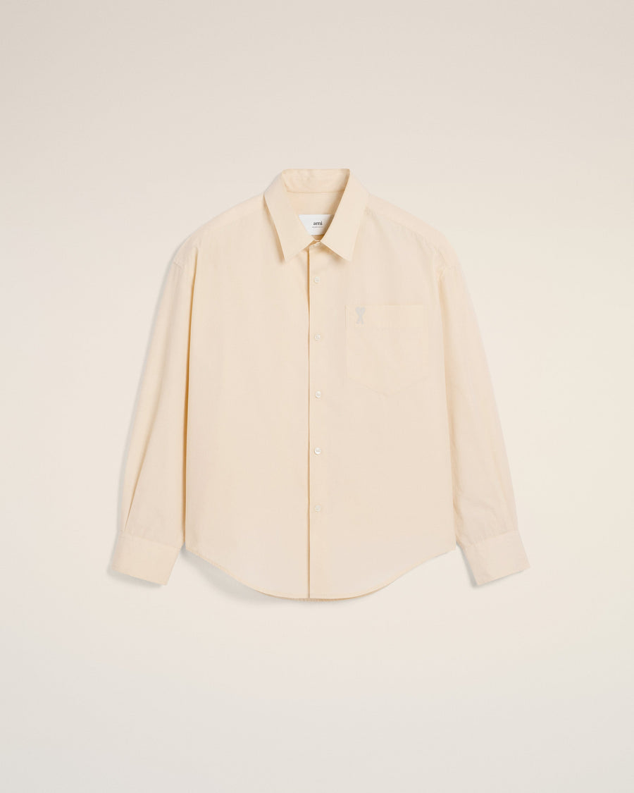 Beige Cotton Ami de Coeur Boxy Shirt