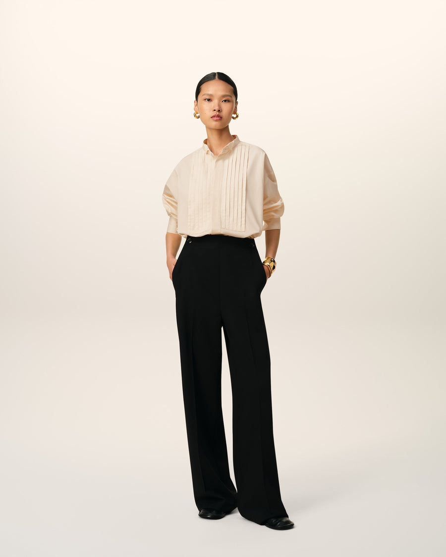 Beige Cotton Oversized Shirt