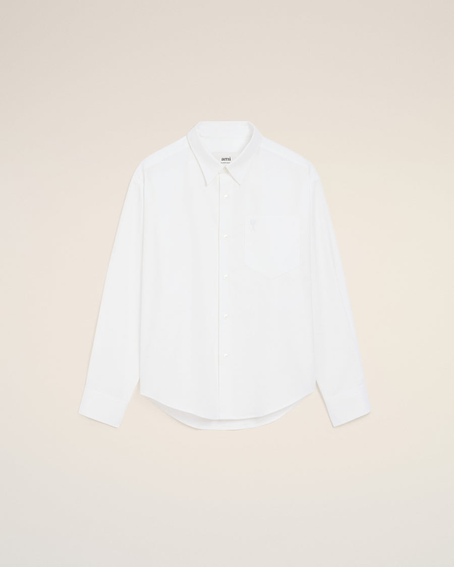 White Cotton Ami De Coeur Boxy Shirt