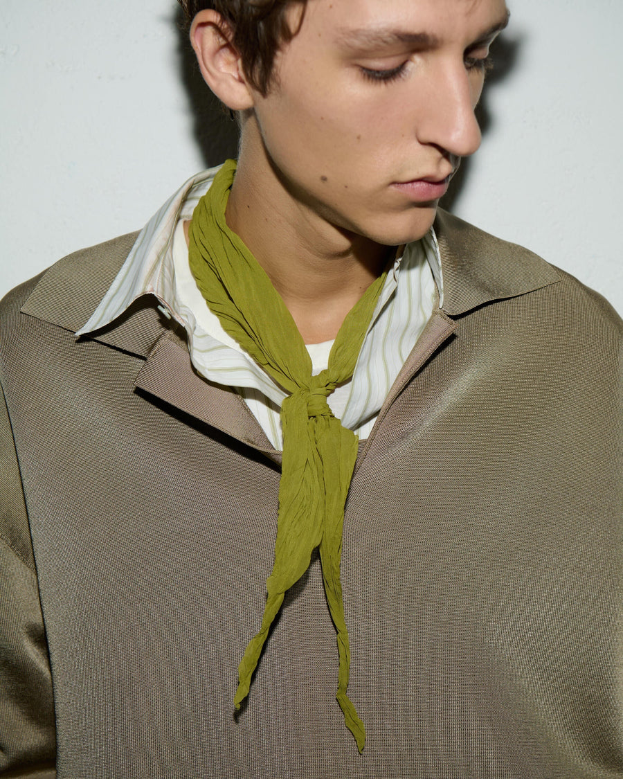 White Striped Cotton Ami De Coeur Boxy Shirt