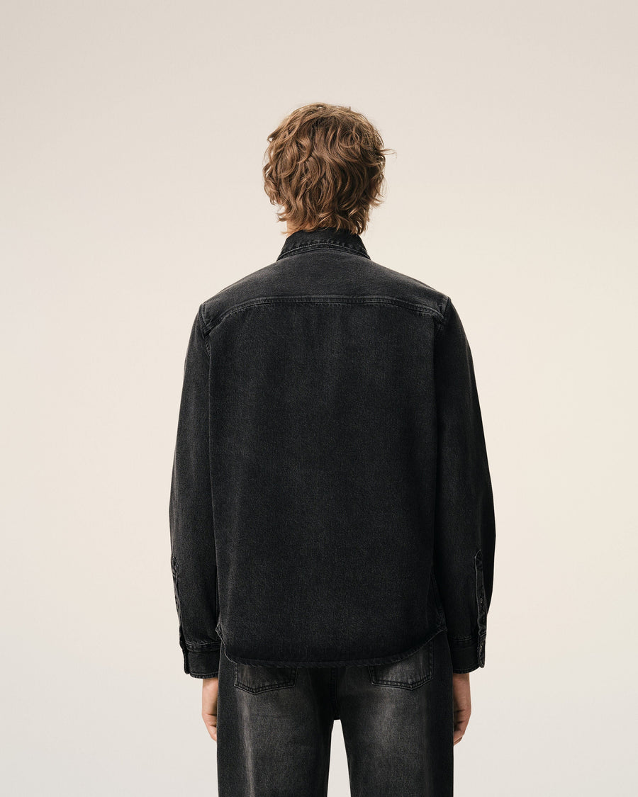 Black Denim Cotton Ami De Coeur Shirt