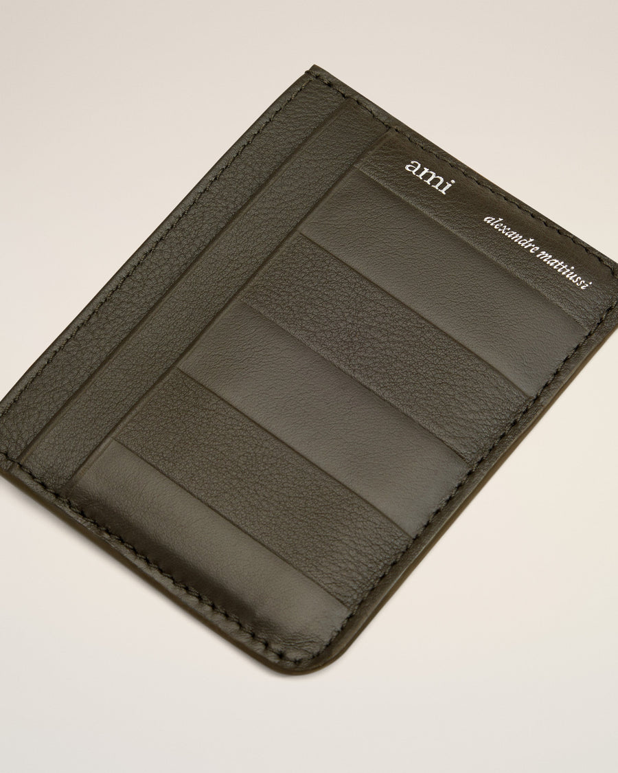 Green Leather Midi Card Holder