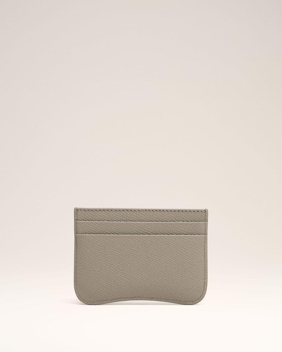 Grey Leather Paris Paris Card Holder