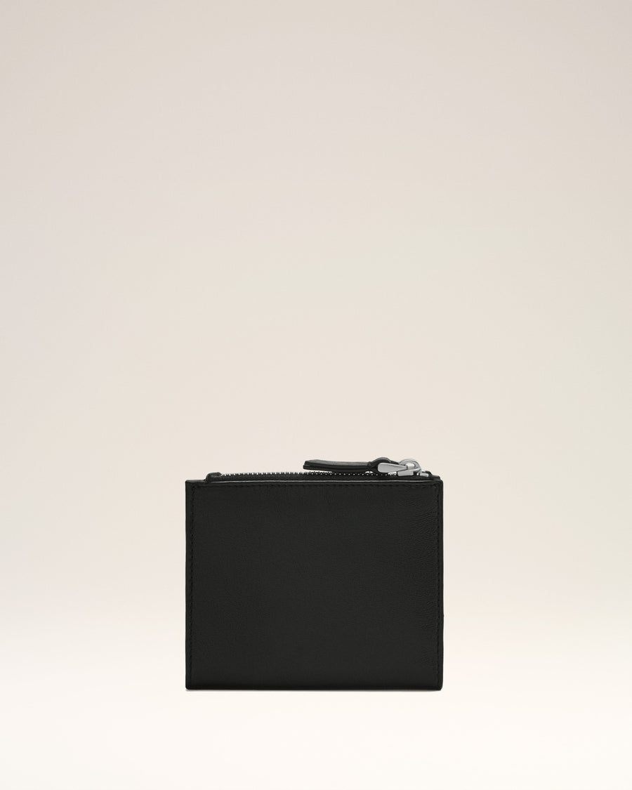 Black Smooth Leather Voulez Vous Folded Wallet
