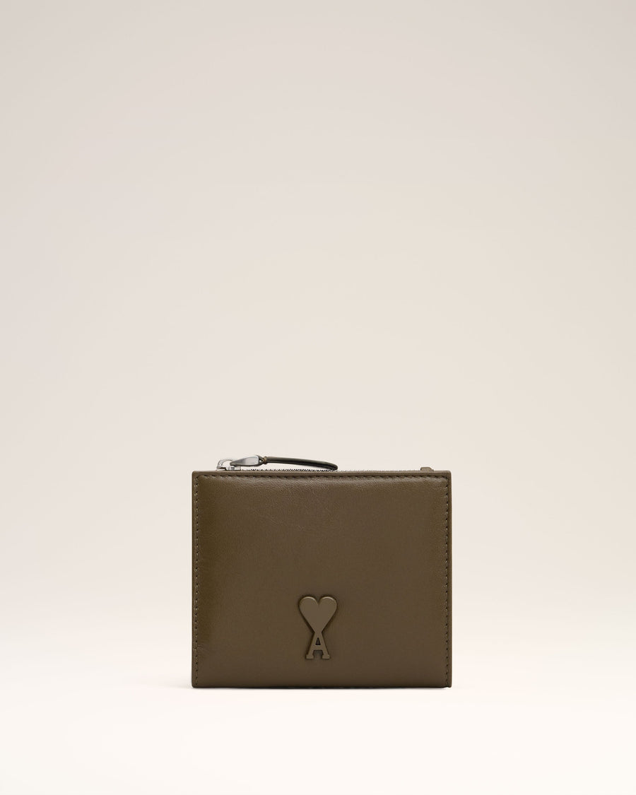 Khaki Leather Voulez-Vous Folded Wallet
