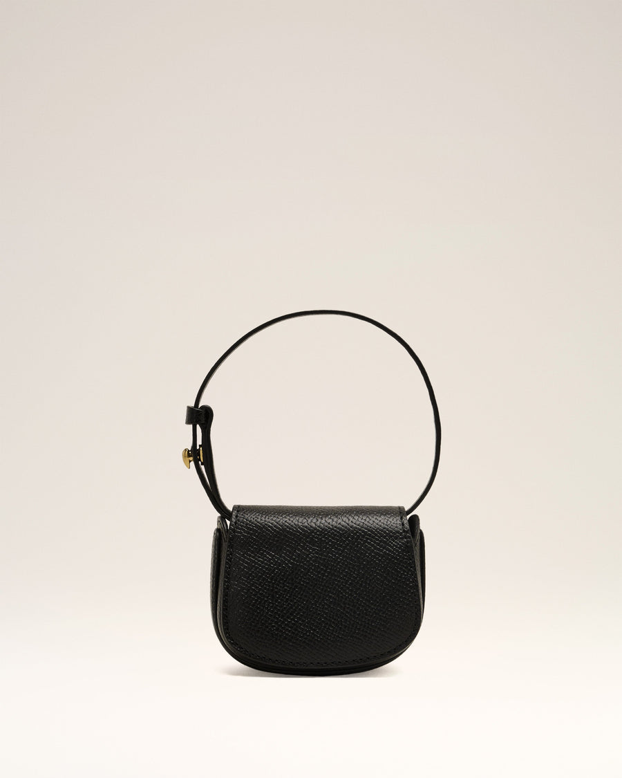 Black Leather Pais Paris Nano Pouch