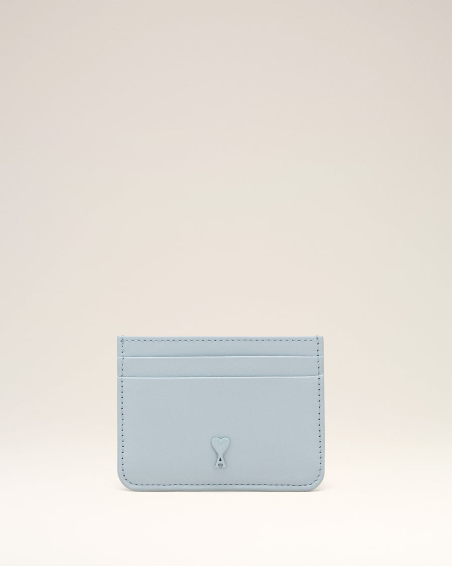 Blue Smooth Leather Ami De Coeur Card Holder