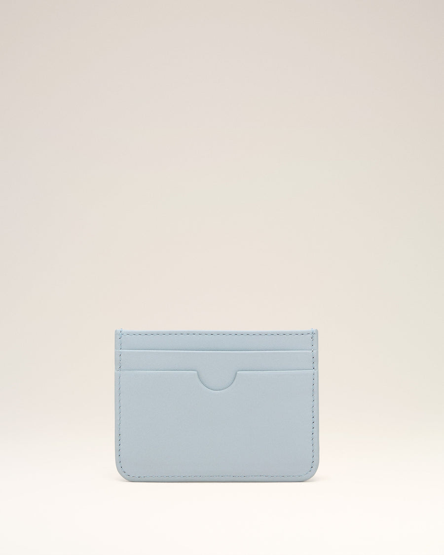 Blue Smooth Leather Ami De Coeur Card Holder