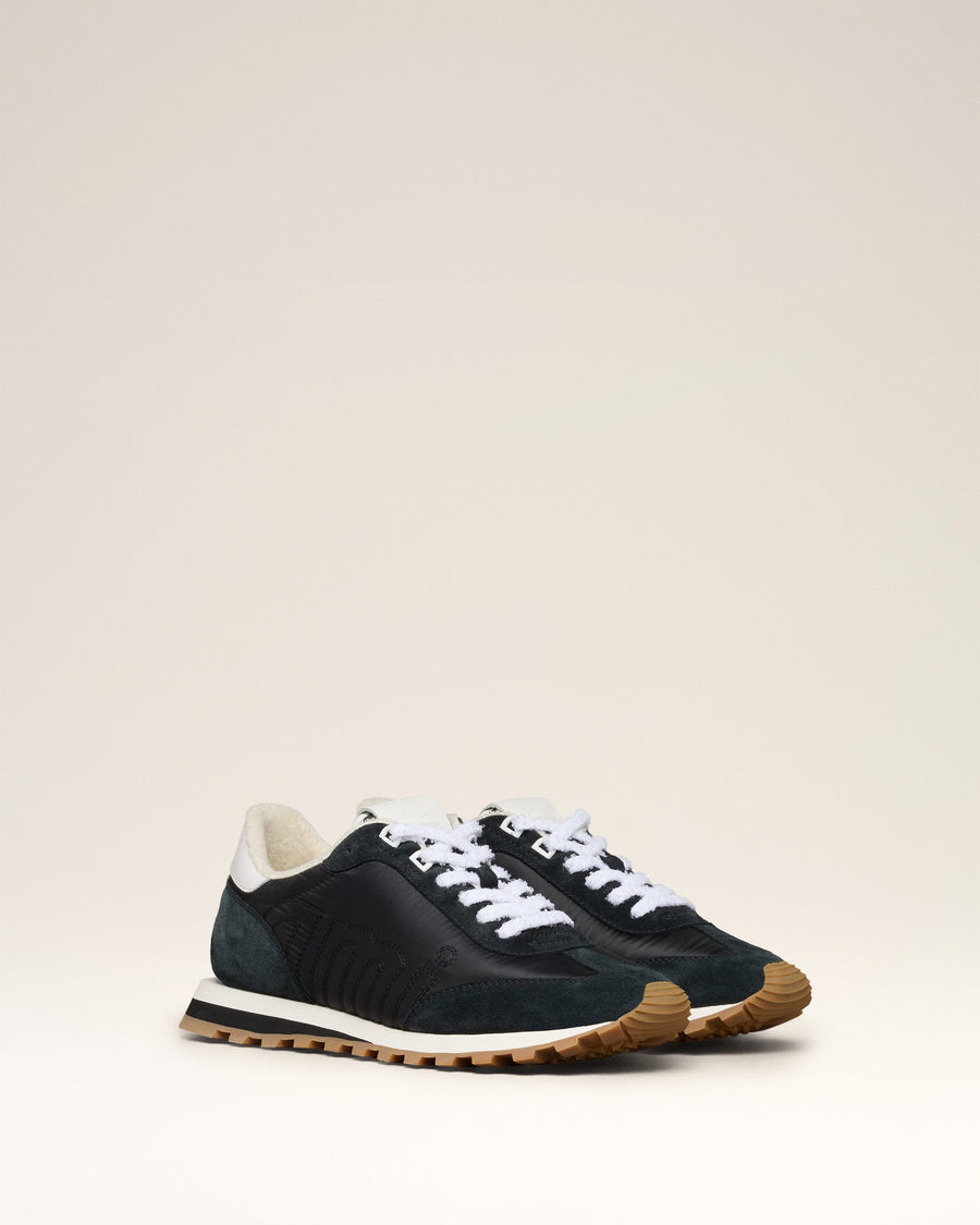 Black Nylon Ami New Rush Sneakers