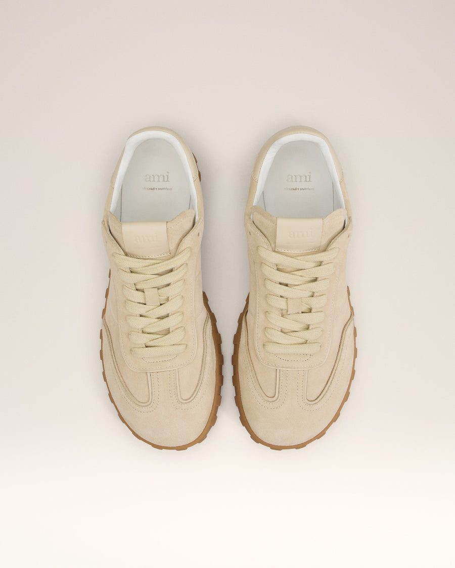 Yellow Leather Low Top Step Sneakers