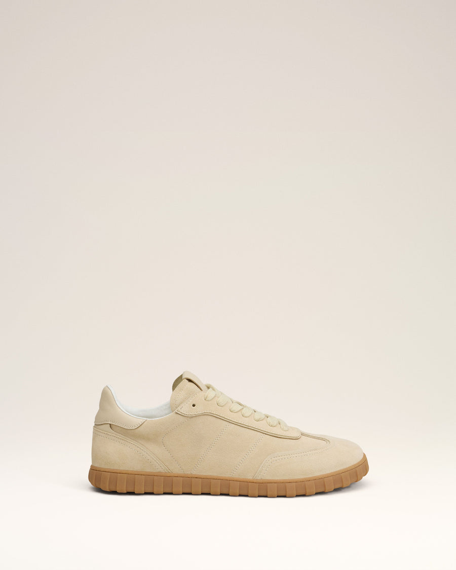 Yellow Leather Low Top Step Sneakers