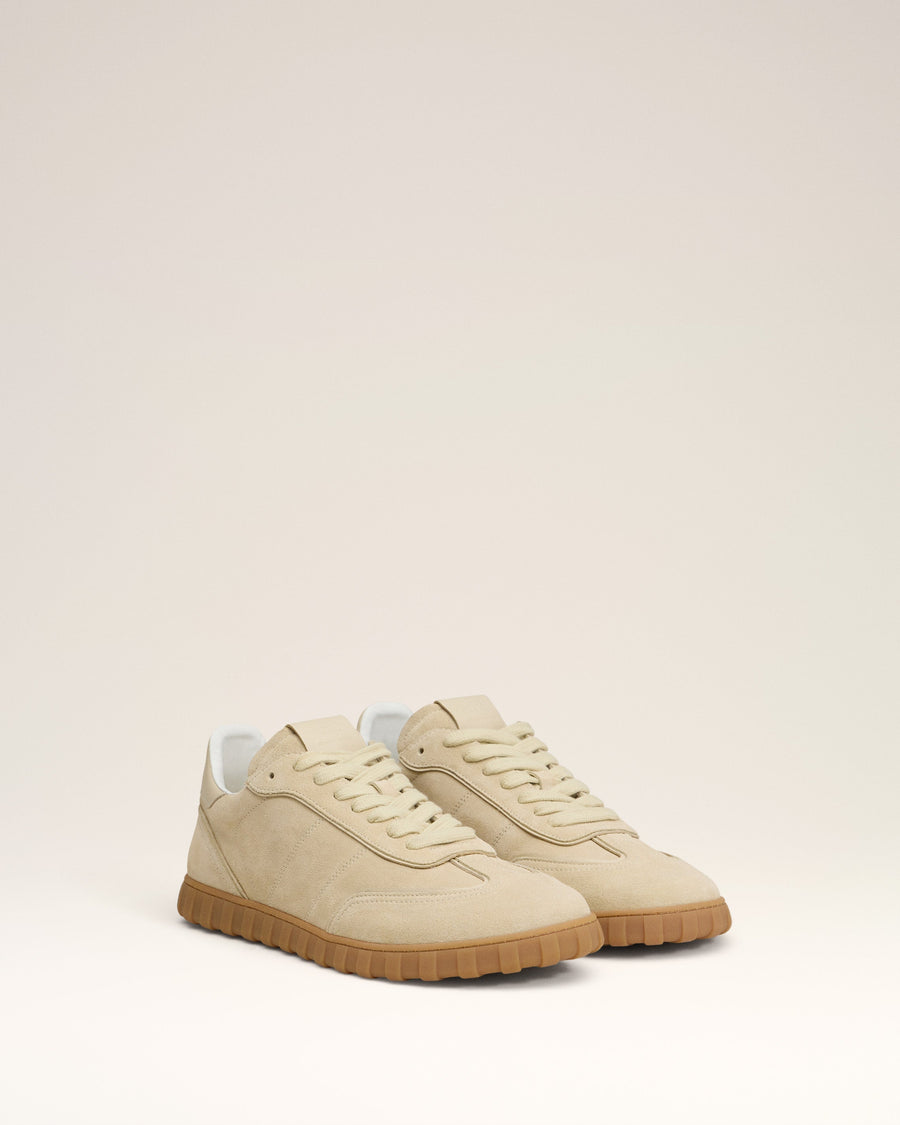 Yellow Leather Low Top Step Sneakers