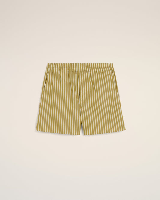 Khaki Cotton Elasticated Short