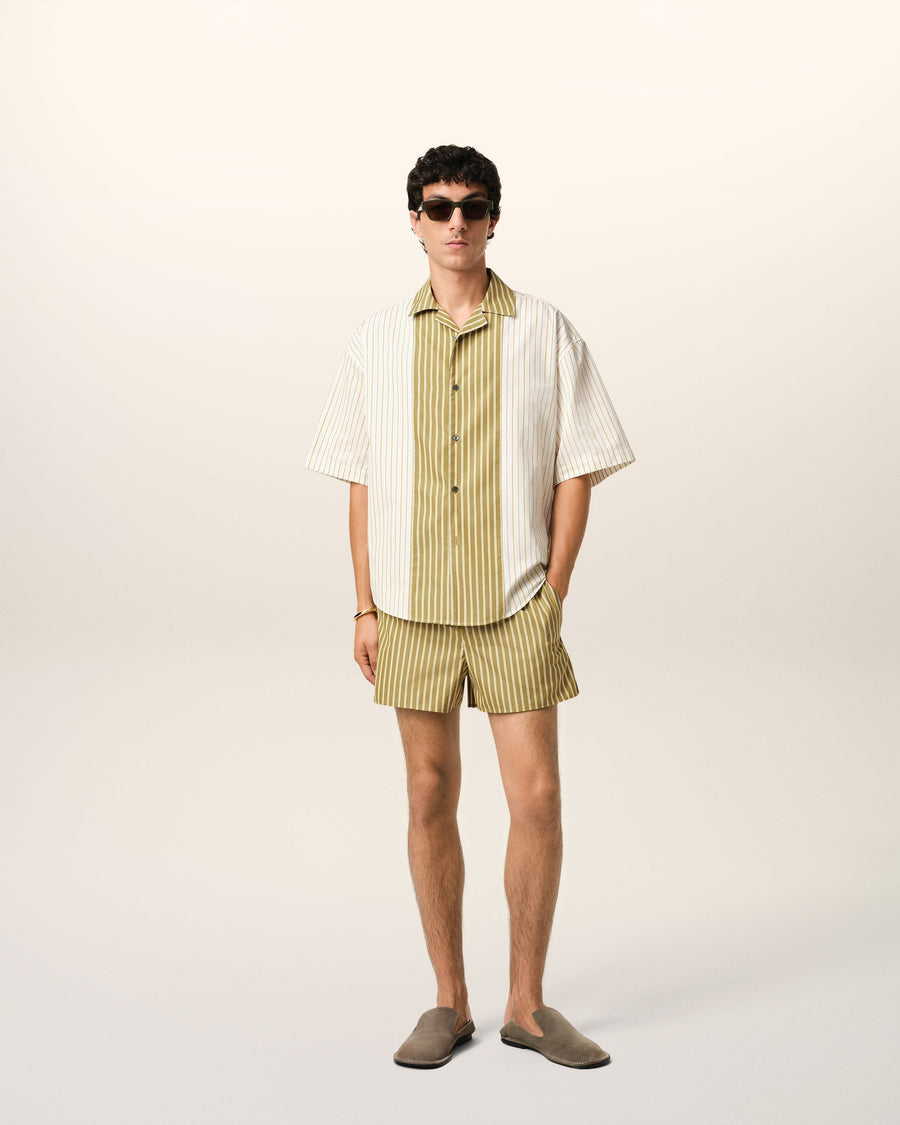 Khaki Cotton Elasticated Short