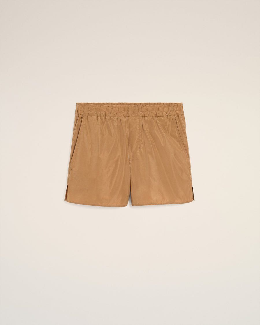 Brown Taffetas Short