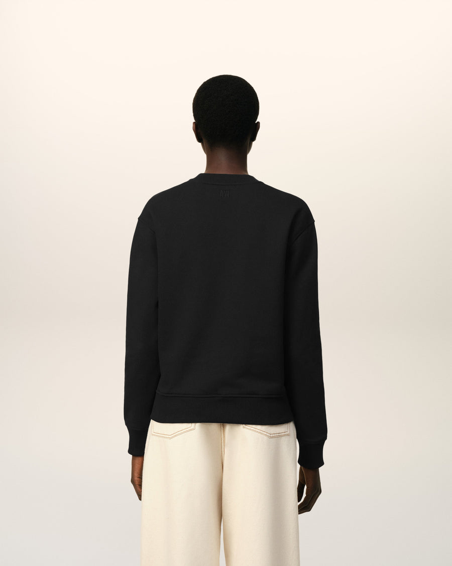 Black Cotton Ami de Coeur Sweatshirt