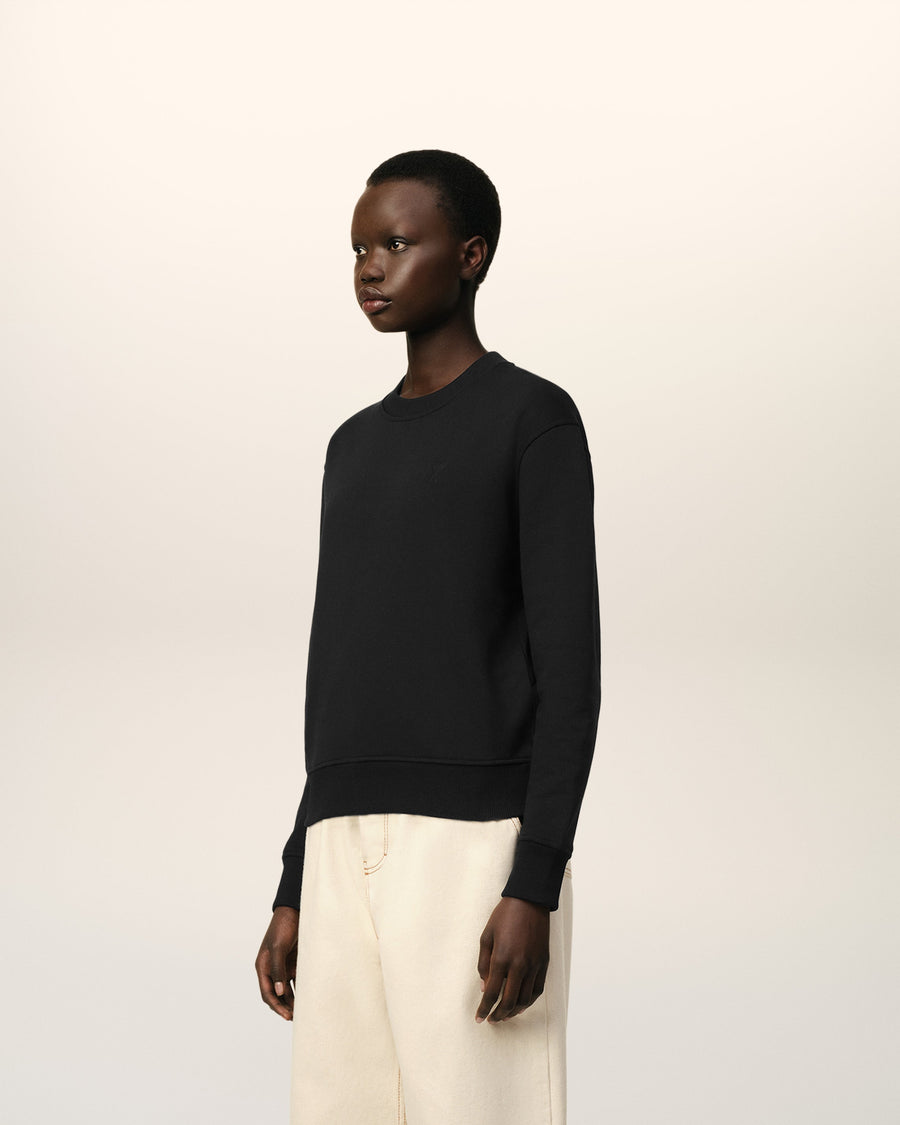 Black Cotton Ami de Coeur Sweatshirt