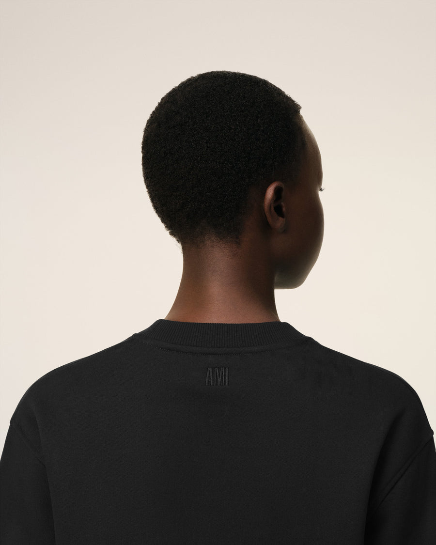 Black Cotton Ami de Coeur Sweatshirt