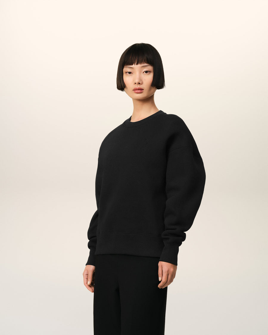 Black Cotton Ami de Coeur Sweatshirt