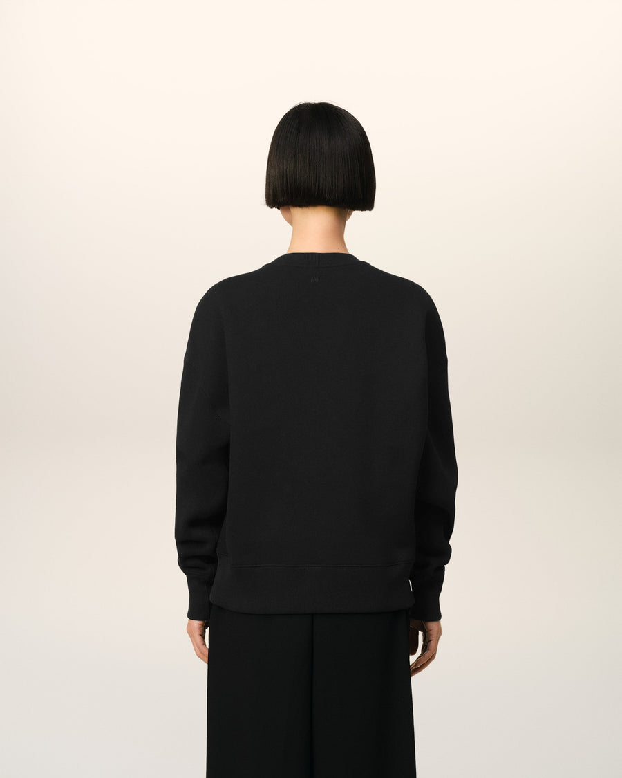 Black Cotton Ami de Coeur Sweatshirt