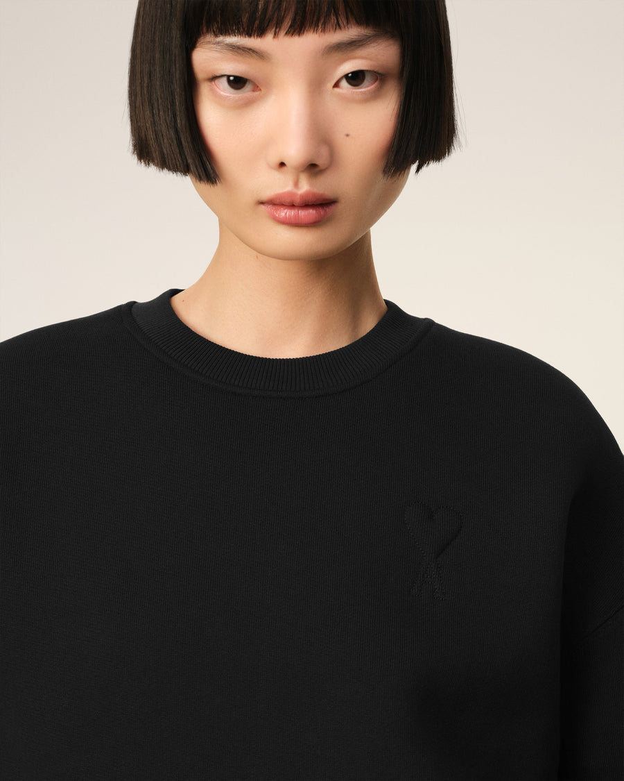 Black Cotton Ami de Coeur Sweatshirt