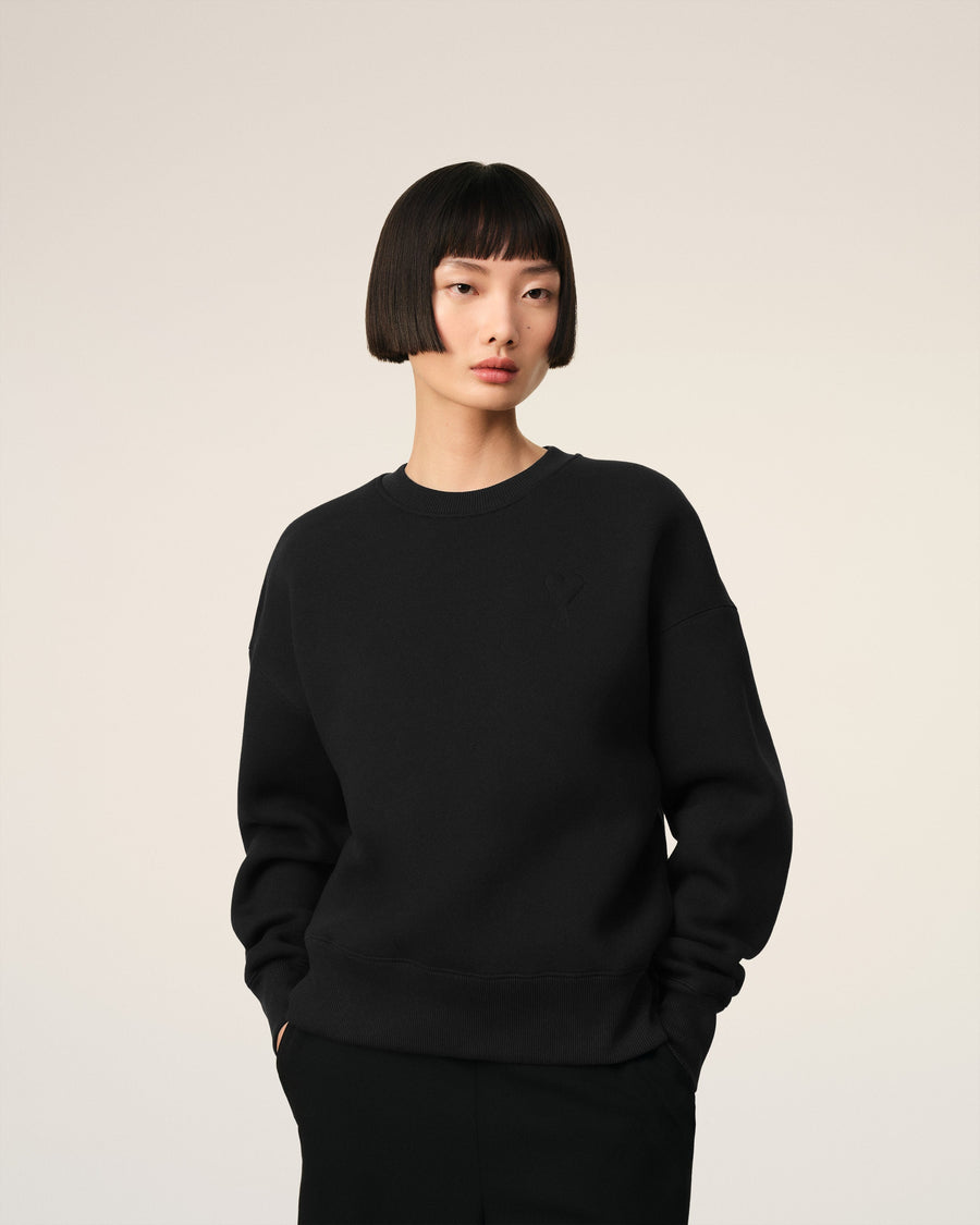 Black Cotton Ami de Coeur Sweatshirt