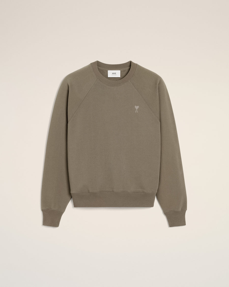 Taupe Cotton Tonal Ami de Coeur Sweatshirt