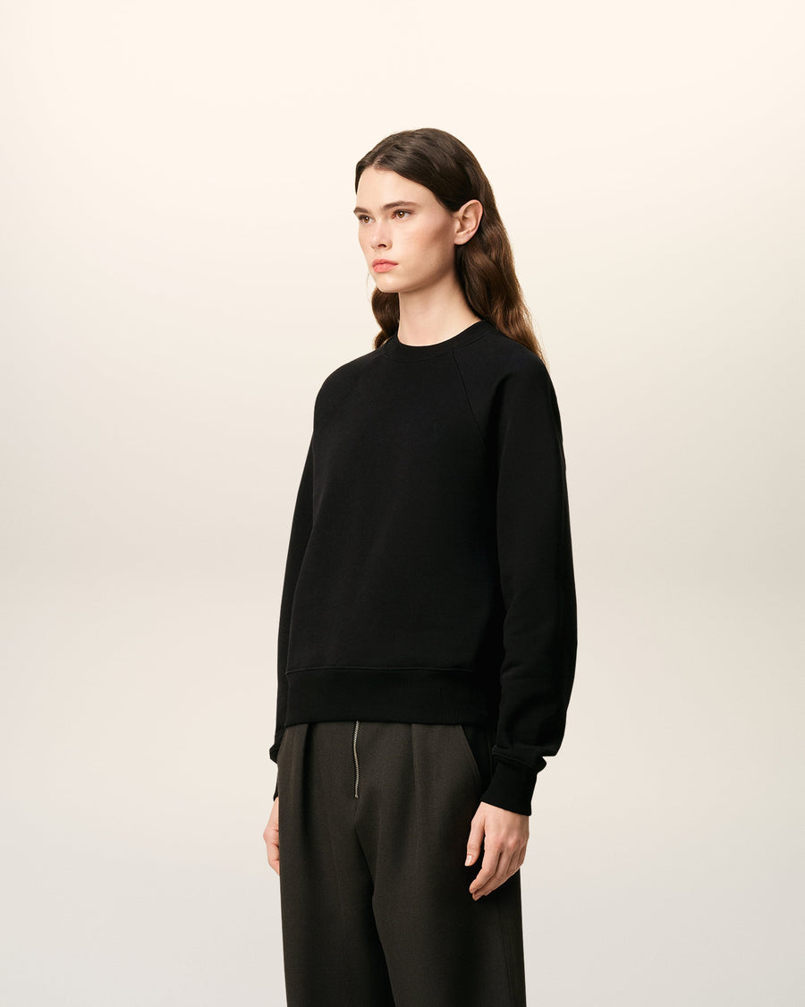 Black Cotton Ami De Coeur Sweatshirt