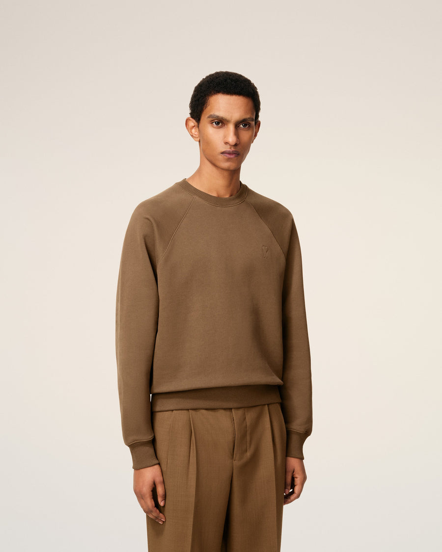 Brown Cotton Ami De Coeur Sweatshirt
