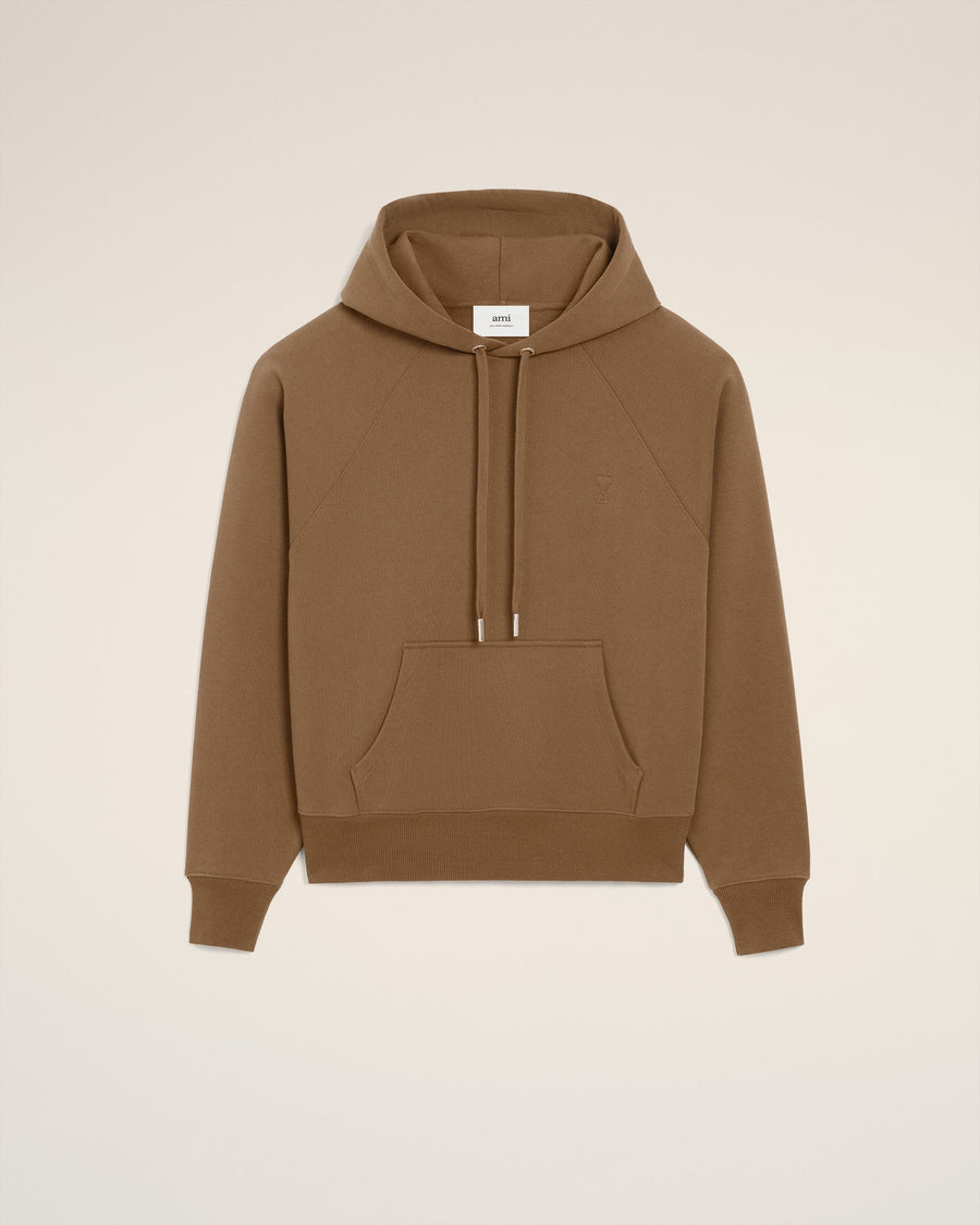 Brown Cotton Ami De Coeur Hoodie