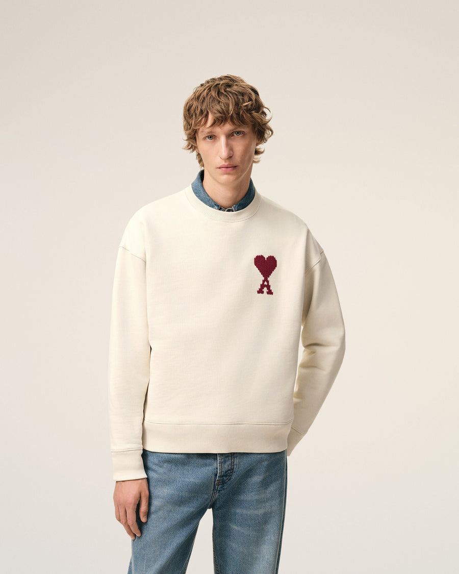 White Cotton Ami De Coeur Sweatshirt