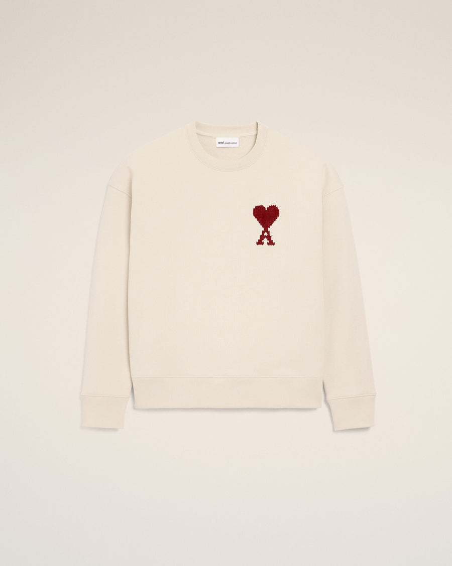 White Cotton Ami De Coeur Sweatshirt