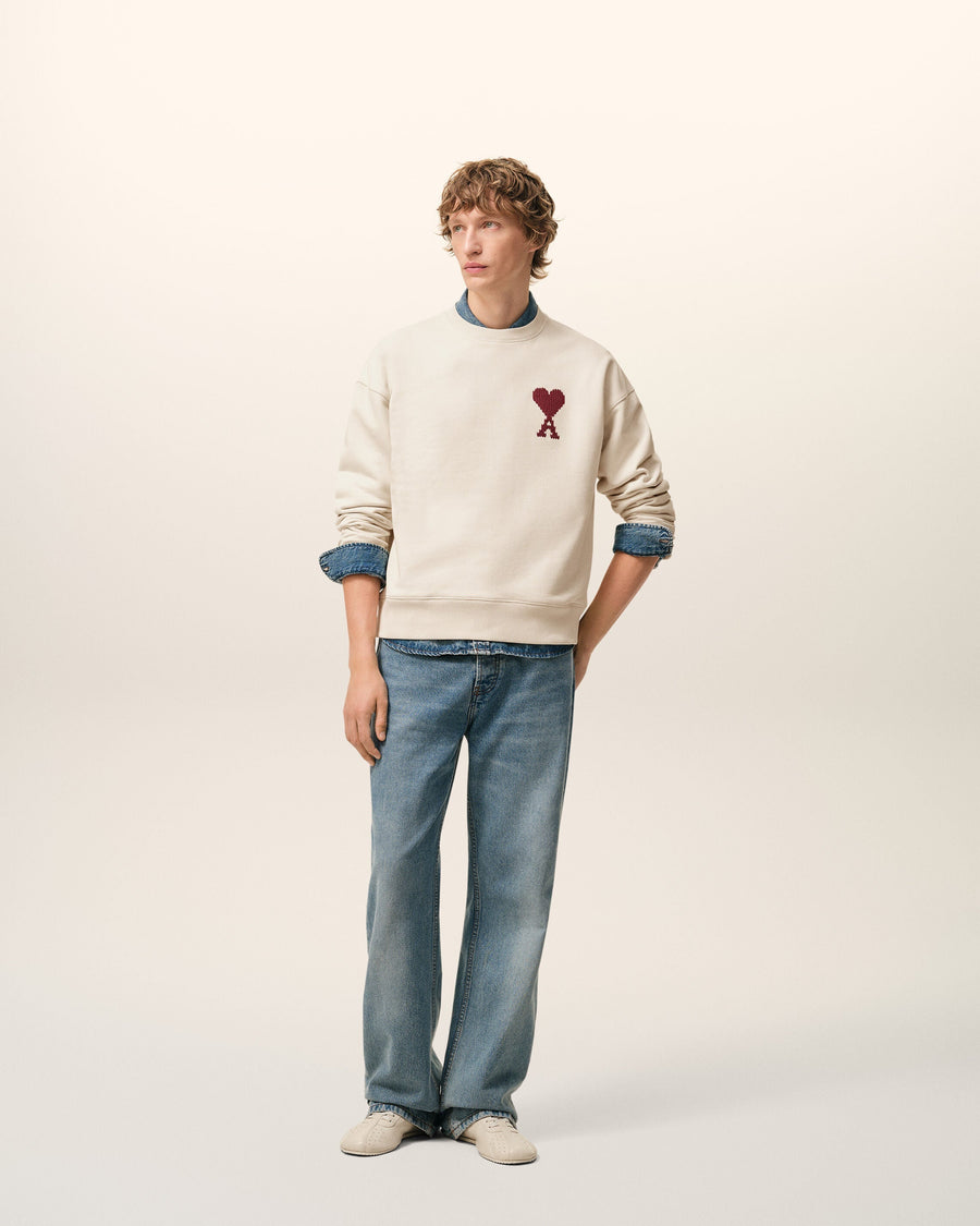 White Cotton Ami De Coeur Sweatshirt