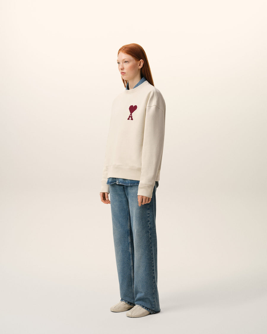 White Cotton Ami De Coeur Sweatshirt