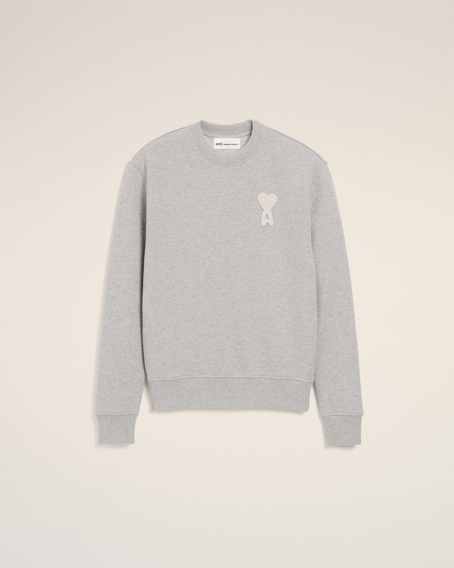 Grey Cotton Knitted Ami De Coeur Sweatshirt