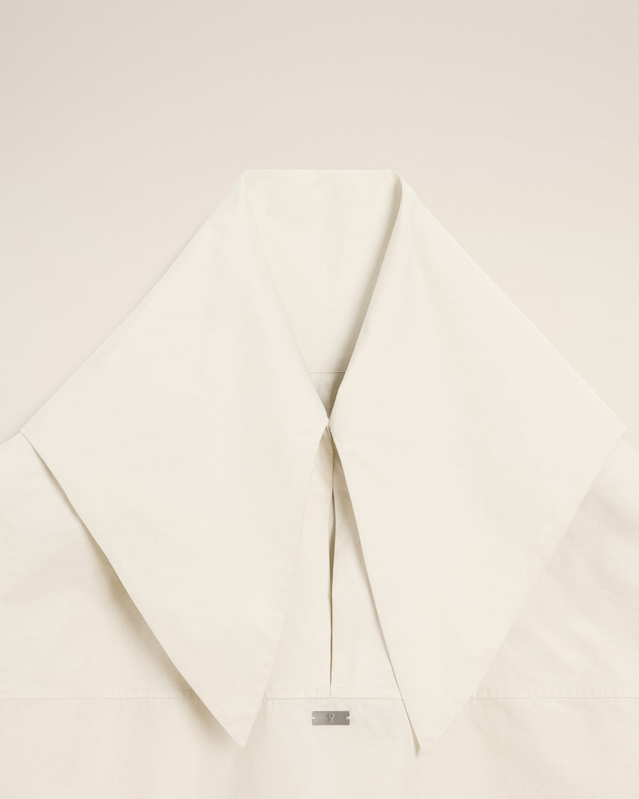 White Cotton Long Sleeves Bandana Blouse