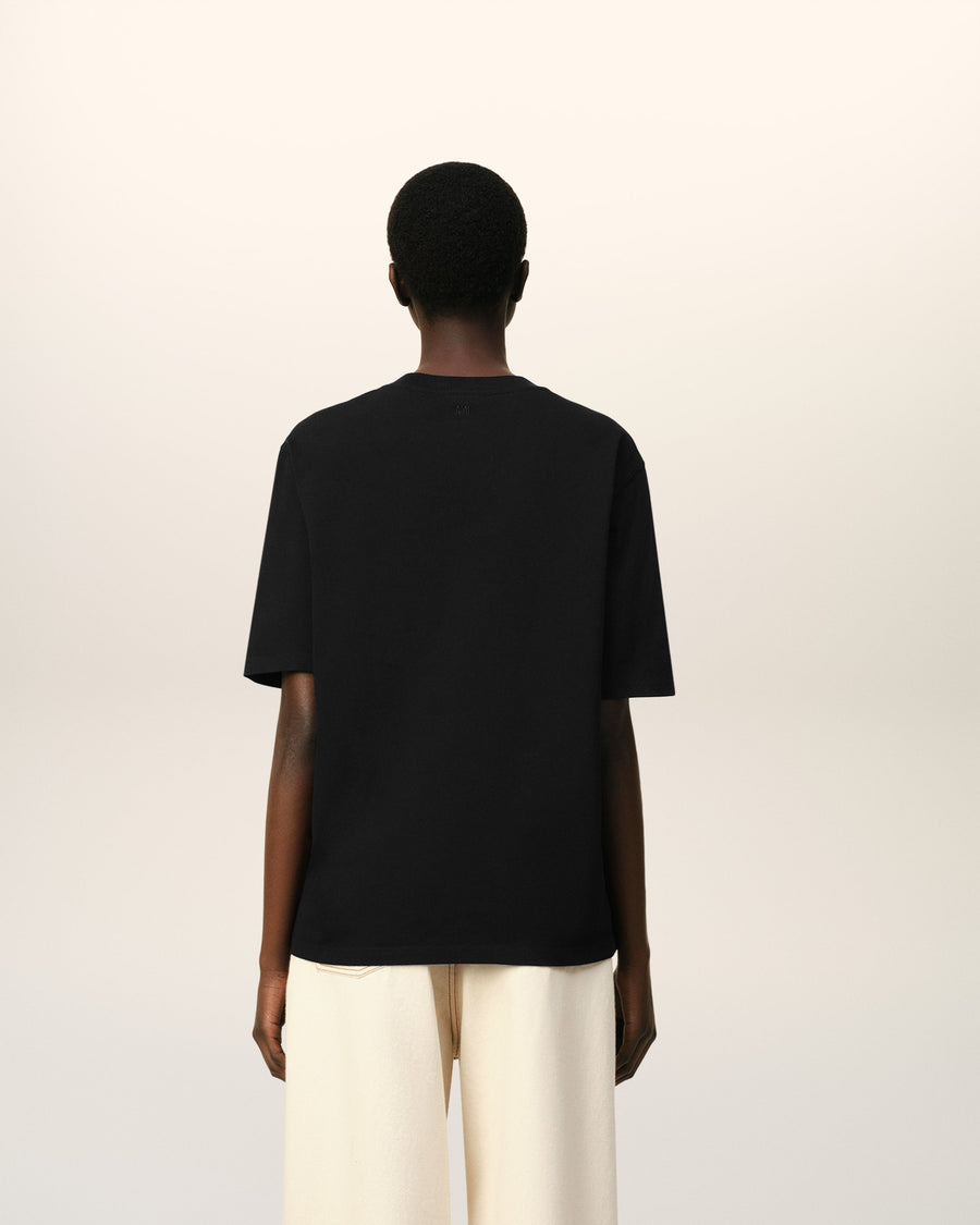Black Cotton Ami de Coeur T-shirt