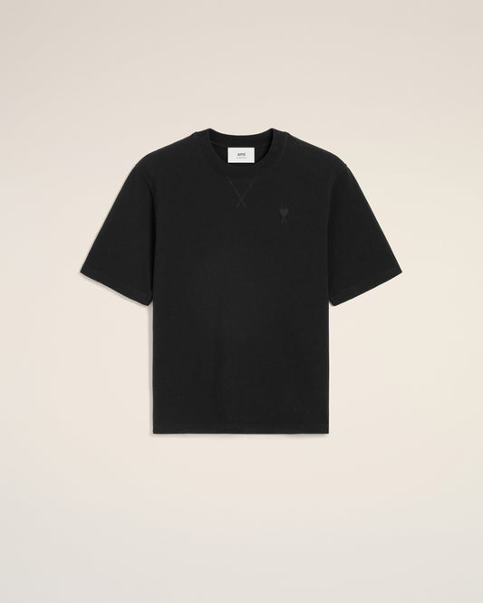 Black Cotton Ami de Coeur T-shirt