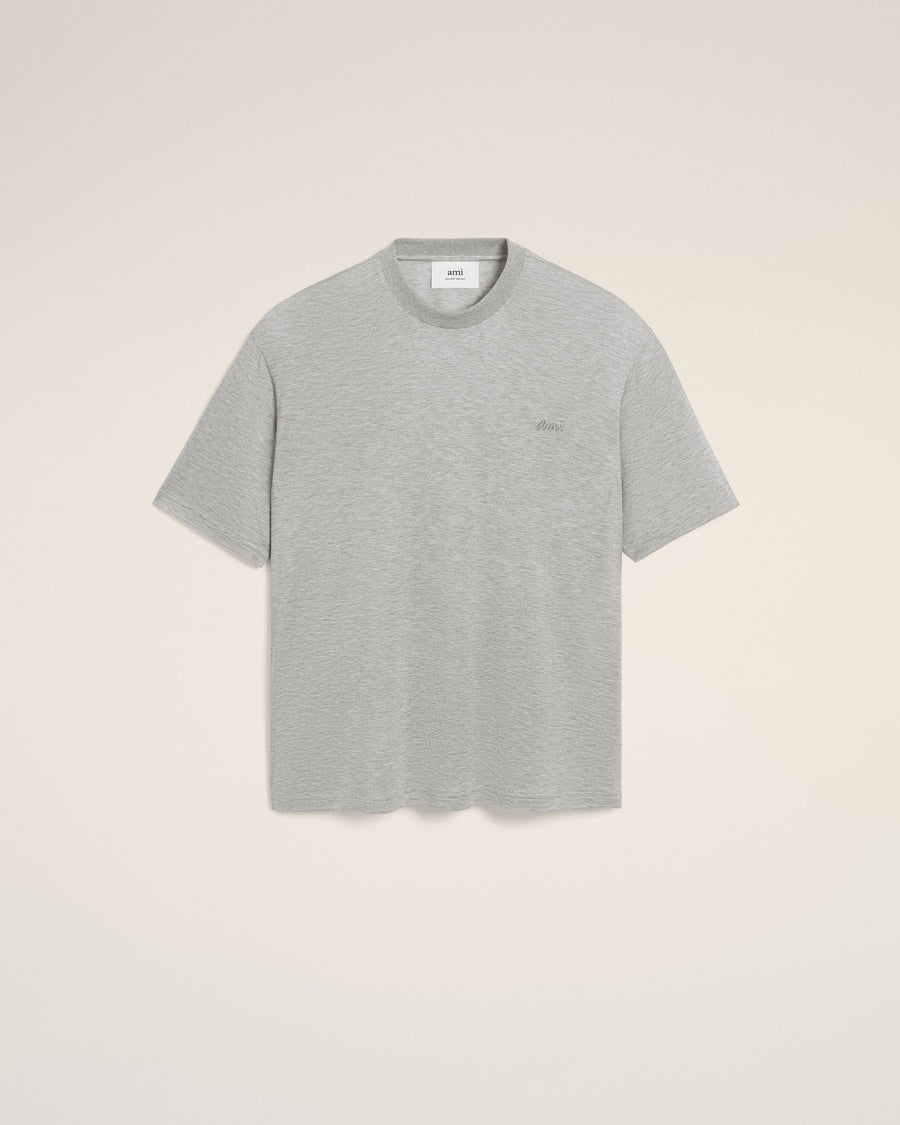 Grey Cotton Short Sleeves T-shirt