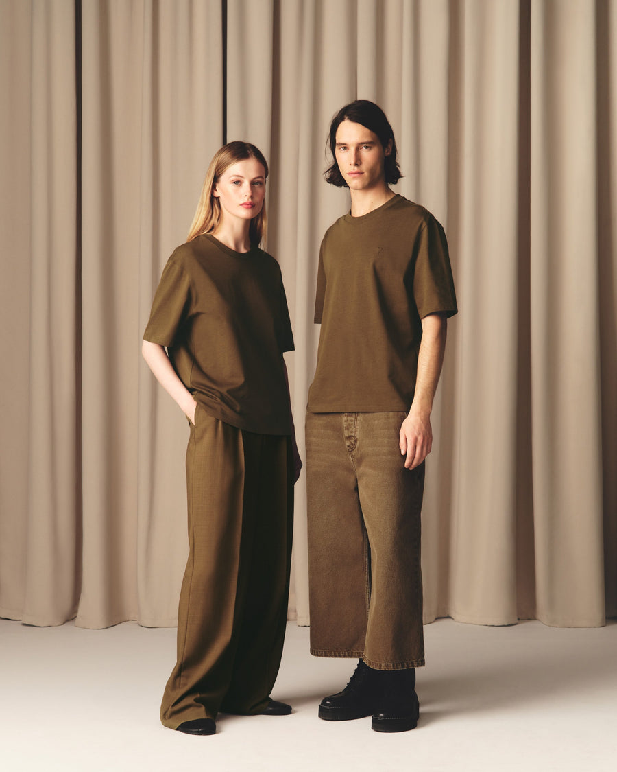 Brown Cotton Ami De Coeur T-shirt