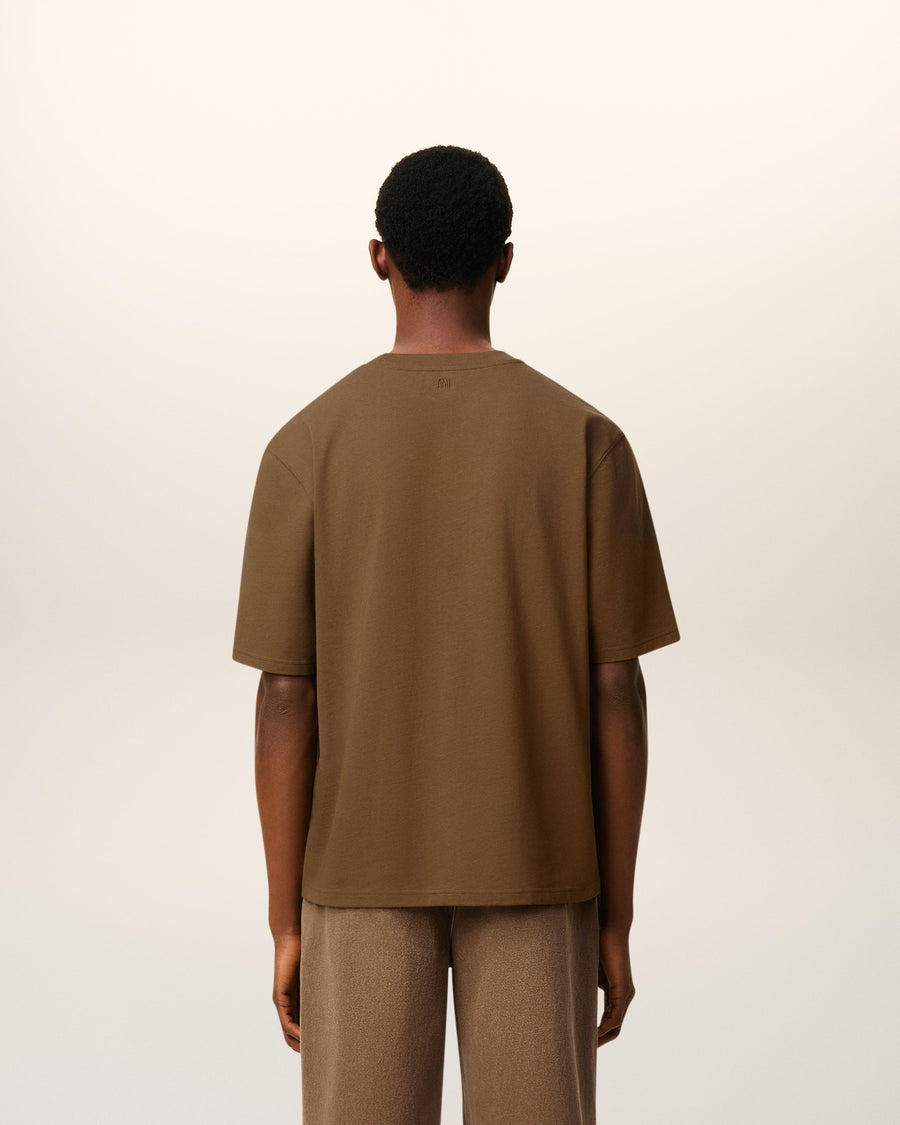Brown Cotton Ami De Coeur T-shirt