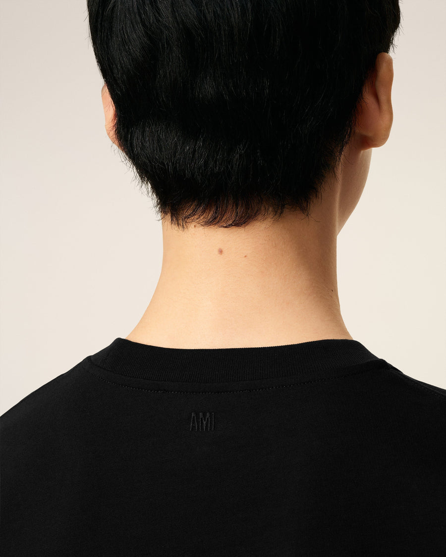 Black Cotton Ami De Coeur T-shirt