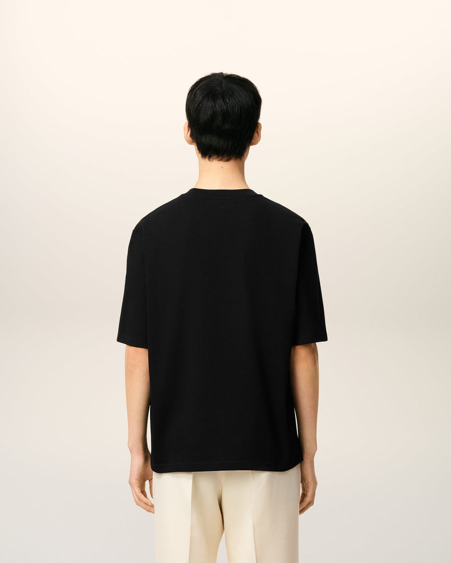 Black Cotton Ami De Coeur T-shirt