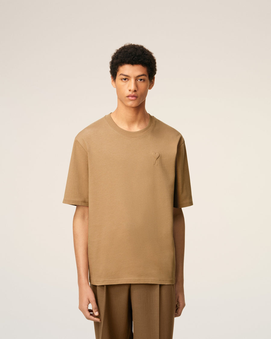 Brown Cotton Ami De Coeur Cosy Fit T-shirt