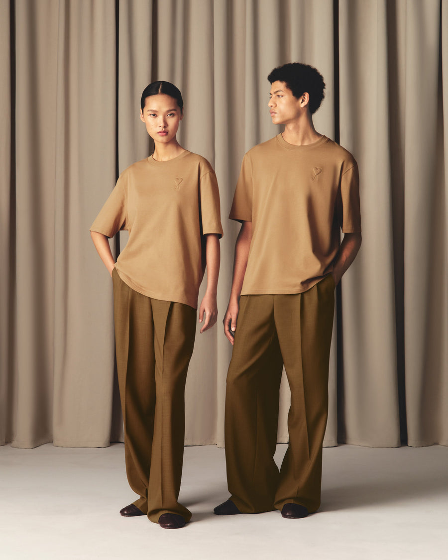 Brown Cotton Ami De Coeur Cosy Fit T-shirt