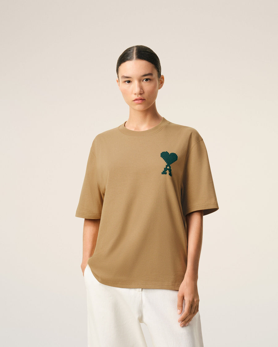 Beige Cotton Ami De Coeur T-shirt