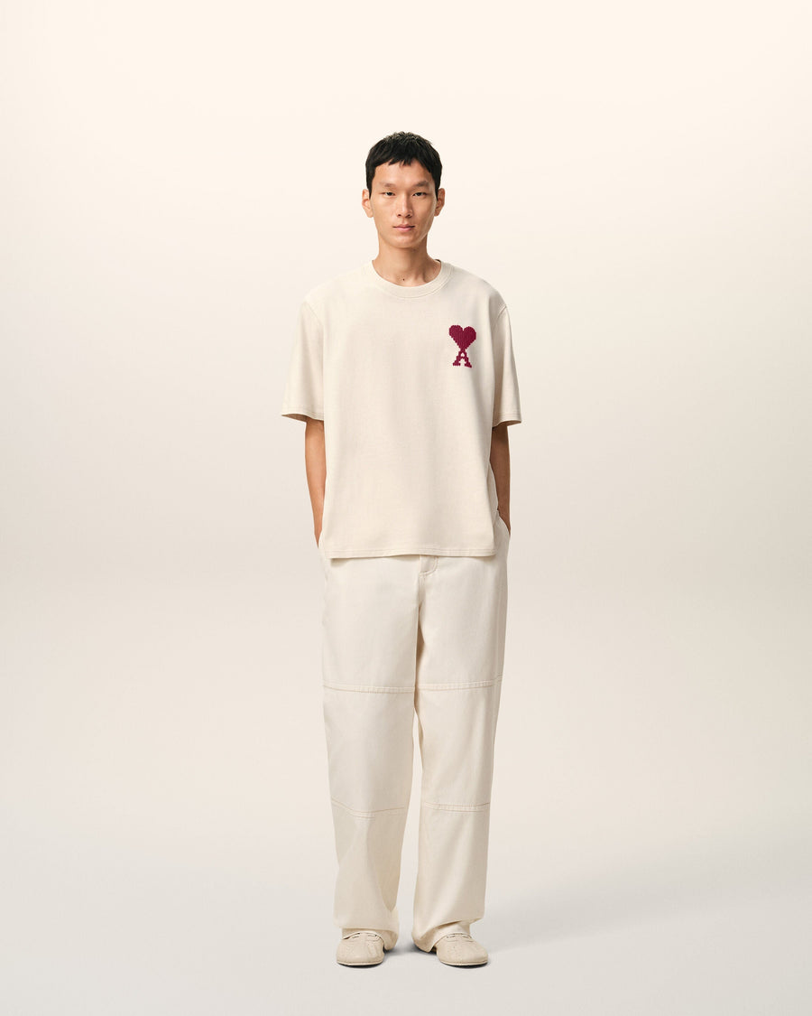 White Cotton Ami De Coeur T-shirt