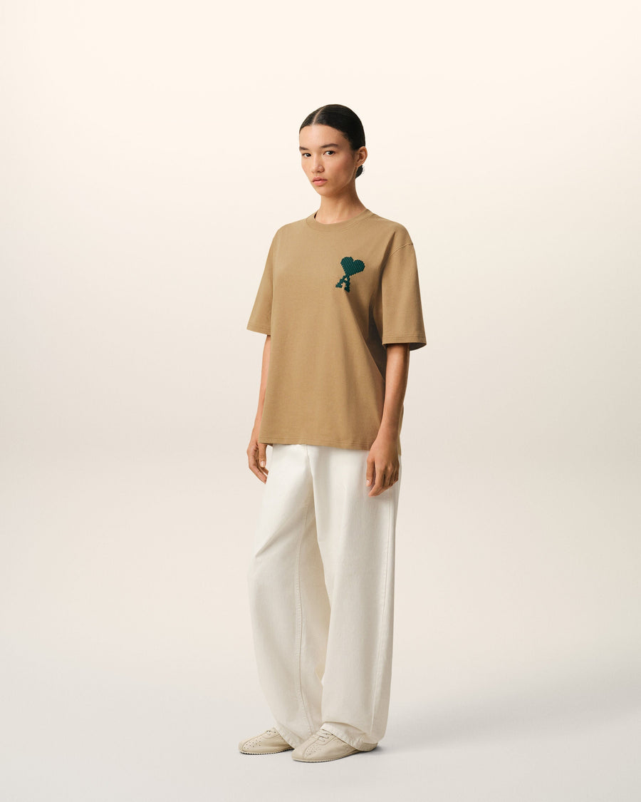 Beige Cotton Ami De Coeur T-shirt