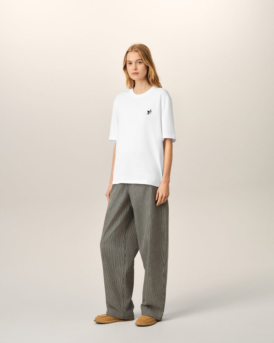 White cotton t-shirt with Ami de Coeur tulip